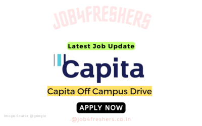 FRESHERS JOBS 3 Capita Off Campus Job For Graduate Trainee Engineer | Apply Now!