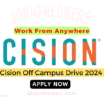 Cision Off Campus 2025 | Work From Home | Apply Online