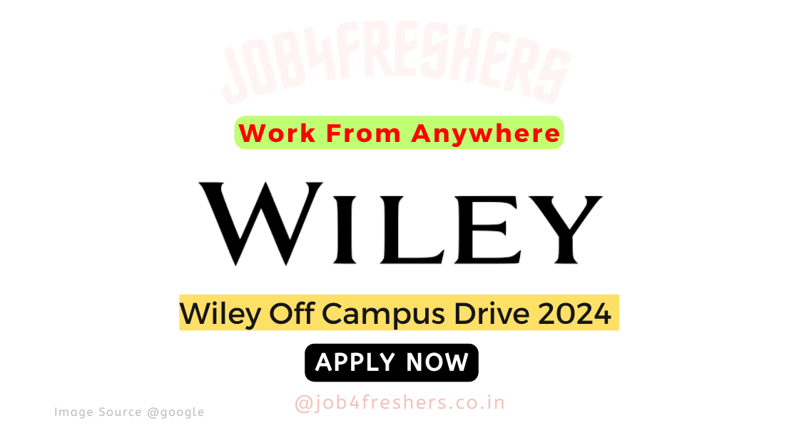 Wiley Work From Home Hiring Freshers for Specialist | Apply Now!