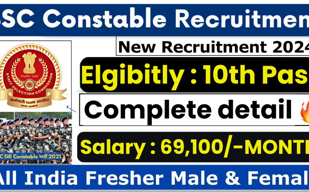 SSC Constable (GD) Recruitment 2025 Notification Out! 39481 Vacancies