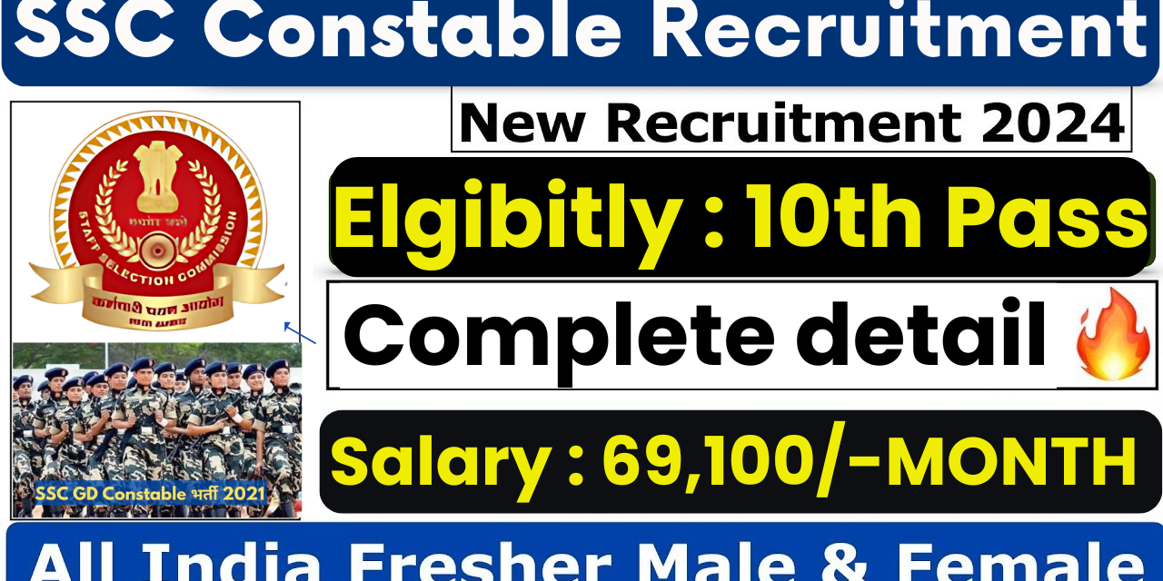 SSC Constable (GD) Recruitment 2025 Notification Out! 39481 Vacancies