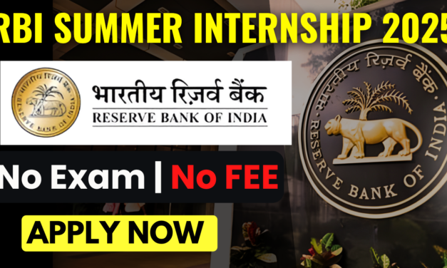 RBI Summer Internship 2025: Monthly Stipend Up to Rs. 20,000, Registrations Started