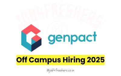 Genpact Off Campus Hiring Fresher Process Associate | Kolkata