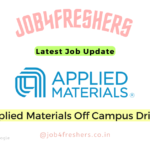 Applied Materials Off campus 2025 | Software Engineer Intern | Apply Now