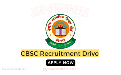 FRESHERS JOBS 17 CBSE Group A,B and C Recruitment | Total 124 Vacancies