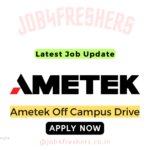 AMETEK Off Campus Hiring 2025 | Junior Software Engineer | Apply Now!