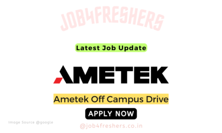 AMETEK Off Campus Hiring 2025 | Junior Software Engineer | Apply Now!