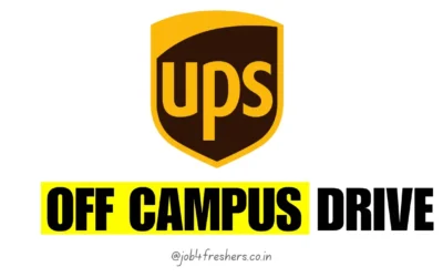FRESHERS JOBS 12 UPS Recruitment Drive: Hiring Help Desk Support – Apply Now