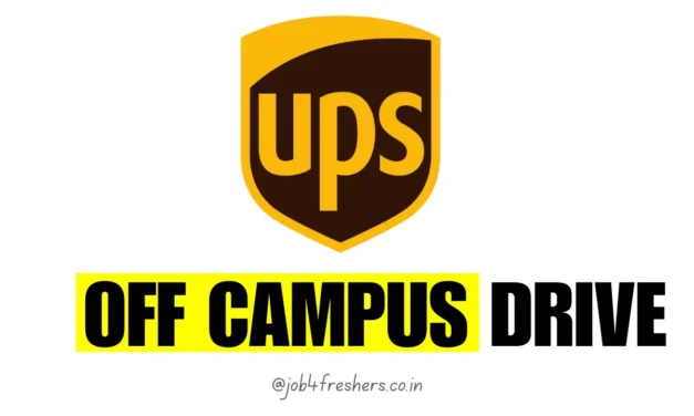 UPS Recruitment Drive: Hiring Help Desk Support – Apply Now