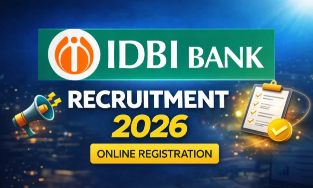 IDBI Bank Recruitment 2026 for Junior Assistant Manager Posts