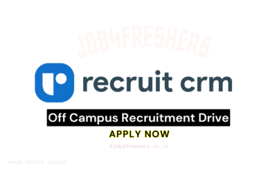 Recruit CRM Remote Job | Off Campus Drive 2025 | Trainee