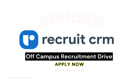 Recruit CRM Remote Job | Off Campus Drive 2025 | Trainee