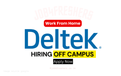 Deltek Off Campus Drive | Work From Home | Apply Now