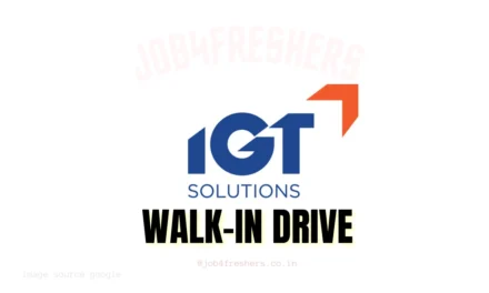 IGT Solutions Walk-in Drive for Graduate Freshers | In Gurugram from 13th Aug onward