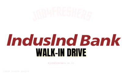 Indusind Bank Walk-in Drive | Sales | Don’t Miss this Chance!