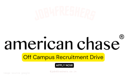 American Chase 2025 hiring for Fresh Graduates | Indore Location