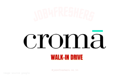 Croma Walk-in Drive for Sales Executive in Chennai | 0-5 Years