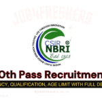 CSIR NBRI MTS Recruitment 2025 | 10th Pass Job Update