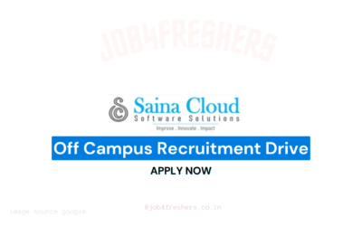 Saina Cloud Job Opportunity for Jr. Software Developer | 0-1 Year