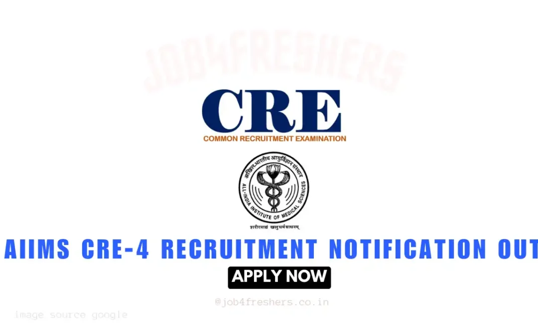 AIIMS CRE-4 Recruitment 2025 | Group B and Group C | 1300+ Posts