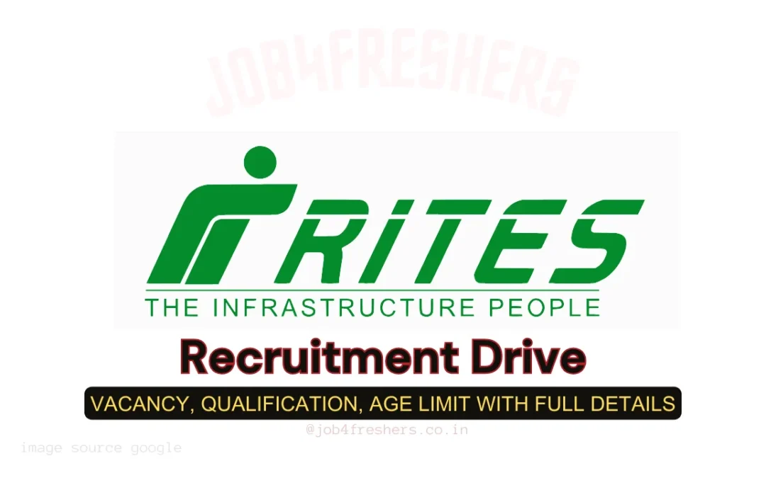 RITES Recruitment Drive | Assistant Manager | Apply Online