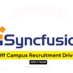Syncfusion Off Campus Hiring | Testing Engineer | Chennai