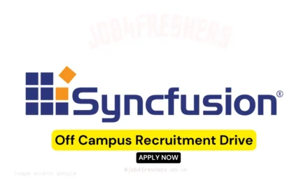 Syncfusion Off Campus Hiring | Testing Engineer | Chennai