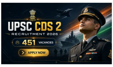 UPSC CDS 2 Recruitment 2026 for 451 Vacancies |Notification Out Apply Now