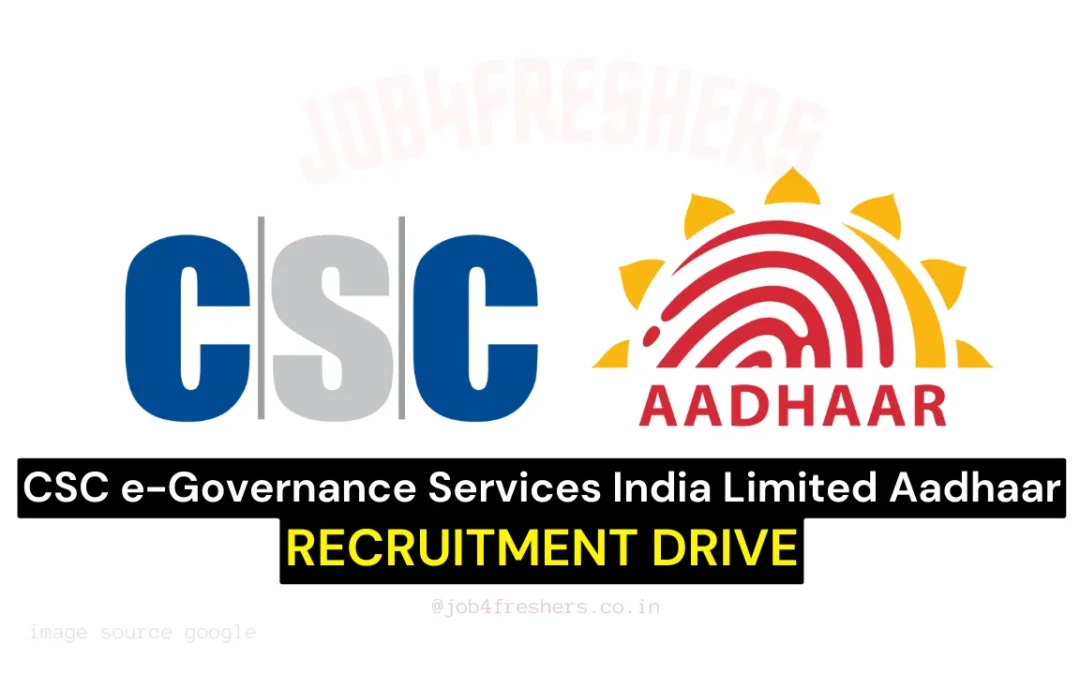 CSC Aadhaar Supervisor Recruitment 2026: Apply Online for 282 Posts | 12th Pass Jobs