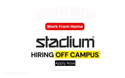New Work From Home Job by Stadium | 2026 and 2027 batch