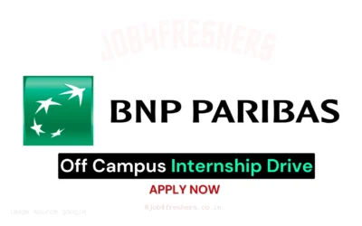BNP Paribas Internship in Mumbai Location | Data Science Intern
