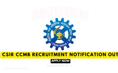 CSIR CCMB Recruitment 2026 Announcement – Apply for 80 Posts Online
