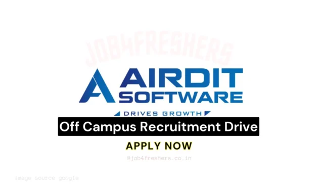 Airdit Off Campus Hiring – Software Engineer Trainee Role