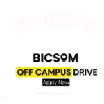 BiCSoM Hiring Fresher to join as Web developer | Full Time 