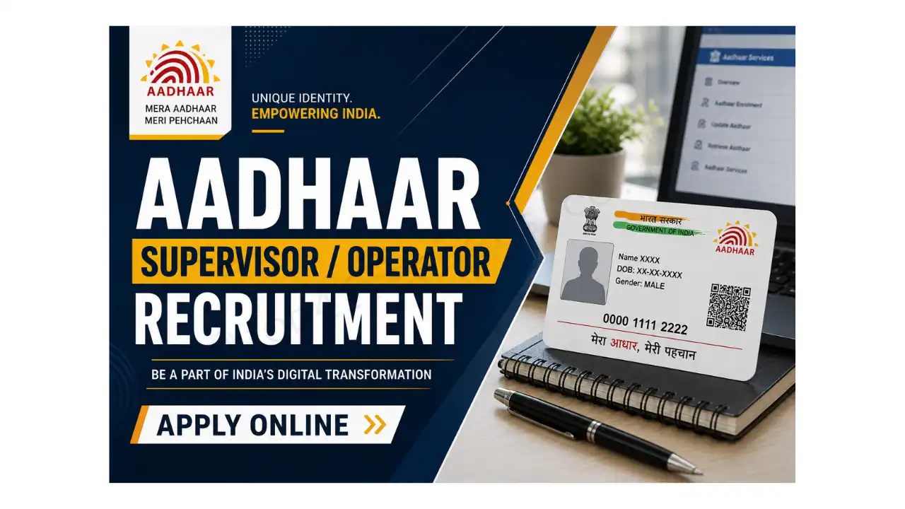 CSC Aadhaar Supervisor Recruitment 2026: Apply Online for 344 Posts ...