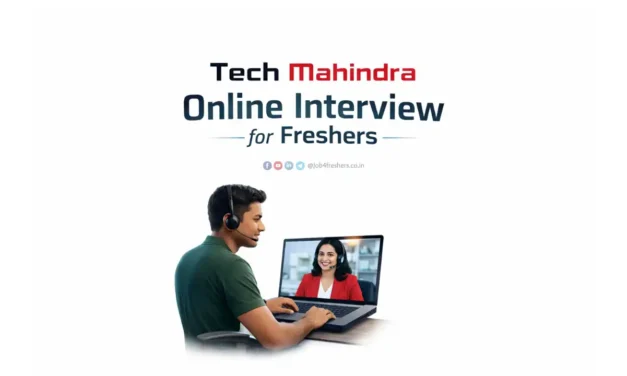 Tech Mahindra Online Interview 2026 for Freshers | Customer Support Associate BPO Hiring India