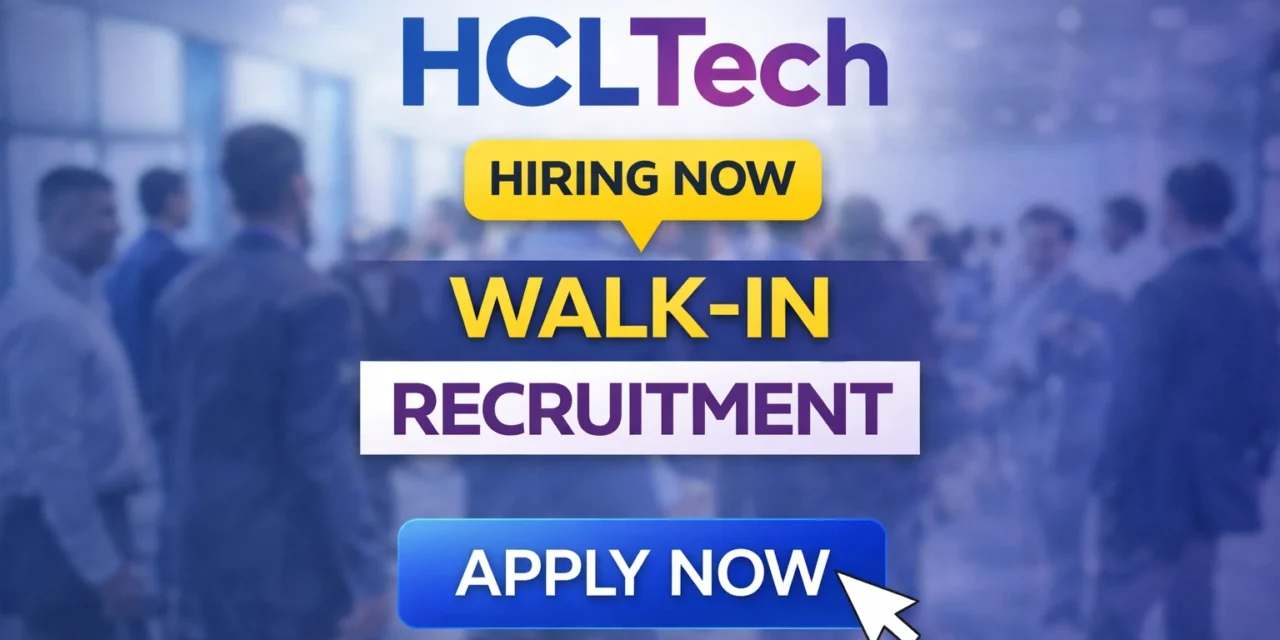HCLTech walk in Drive | Process Associate Role – Chennai