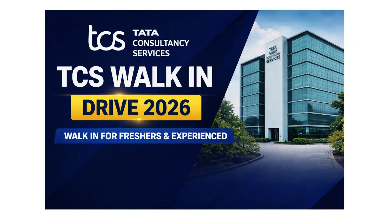 TCS Walk In Drive for 2025 and 2026 batch only | Navi Mumbai | Job4freshers