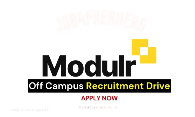 Modulr Off Campus Drive – Software Development Engineer in Test