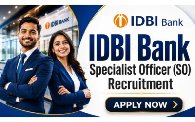 IDBI Bank SO Recruitment Drive| Apply for 31 Specialist Officer Posts