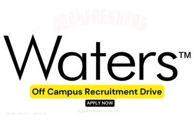 FRESHERS JOBS 9 Waters Corporation is conducting an Off Campus Drive for Bangalore Office