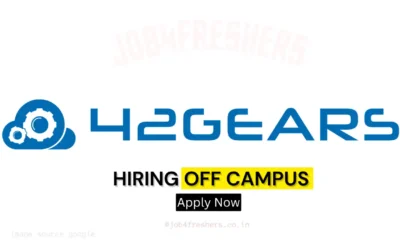 FRESHERS JOBS 16 42Gears Software Engineer Role | Bengaluru | Off Campus Drive 2026