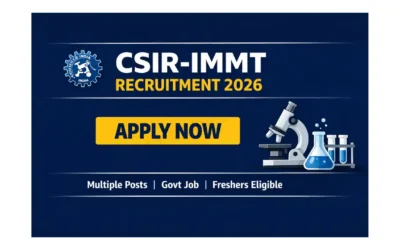 CSIR IMMT Multi-Tasking Staff Recruitment 2026 | 10th Pass Eligible