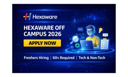 Hexaware Hiring Junior Management Trainee 2026 | Chennai