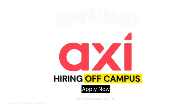 Axi conducting Junior Developer in Bangalore – Off Campus Drive 2026