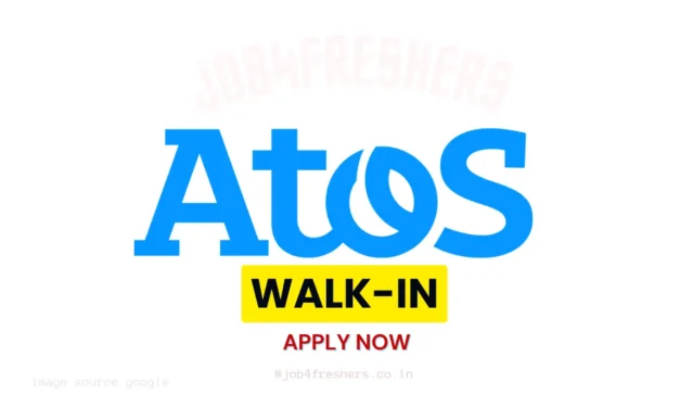 Atos Walk-in Drive for Healthcare/ Backend operations | Chennai | 0-3 Years
