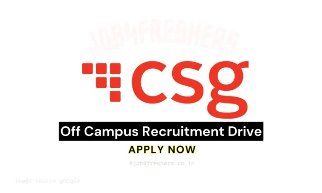 CSG Hiring Work From Home for Freshers | Systems Administrator Grad Role