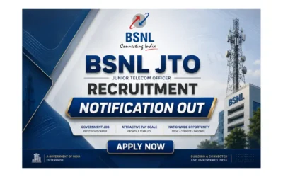 BSNL JTO Recruitment Drive 2026 | Notification Out for 100 Junior Telecom Officer Posts