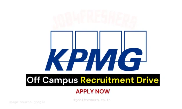 KPMG Executive Recruitment for Freshers and Experienced Candidates | Pune