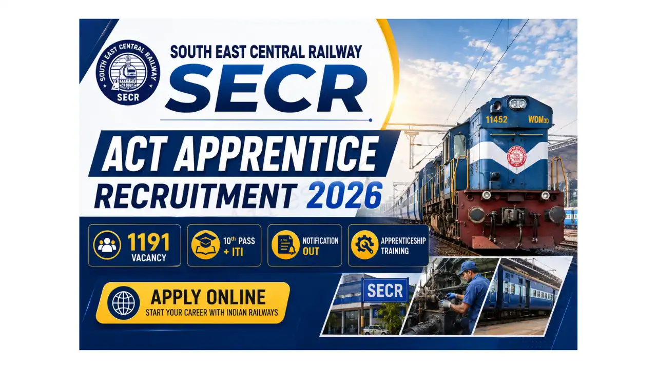 SECR Apprentice Bilaspur Notification | South East Central Railway ...